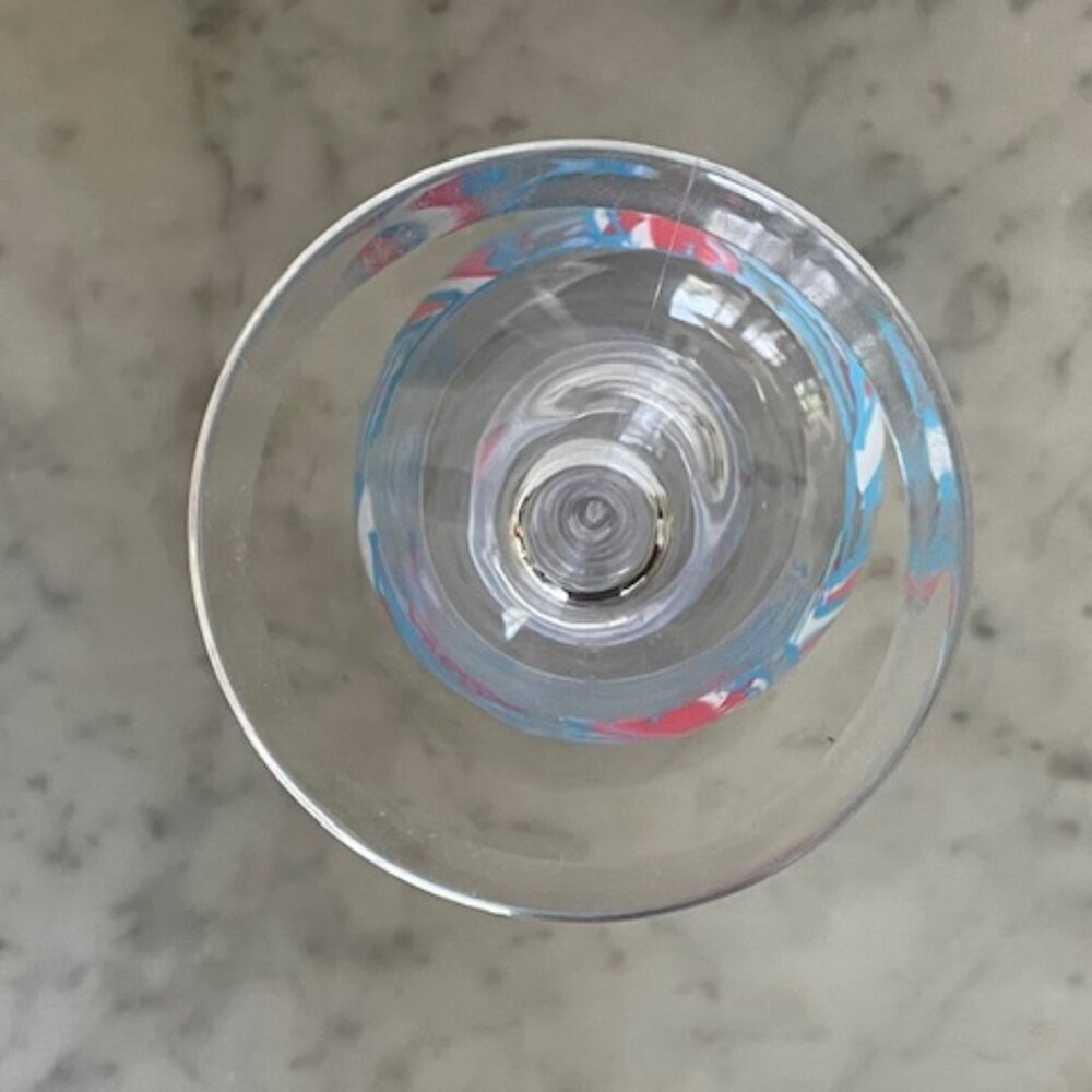 LILLY PULITZER Get Nauti Acrylic Wine Glass Goblet Blue White Pink Sailboat - Picture 10 of 12